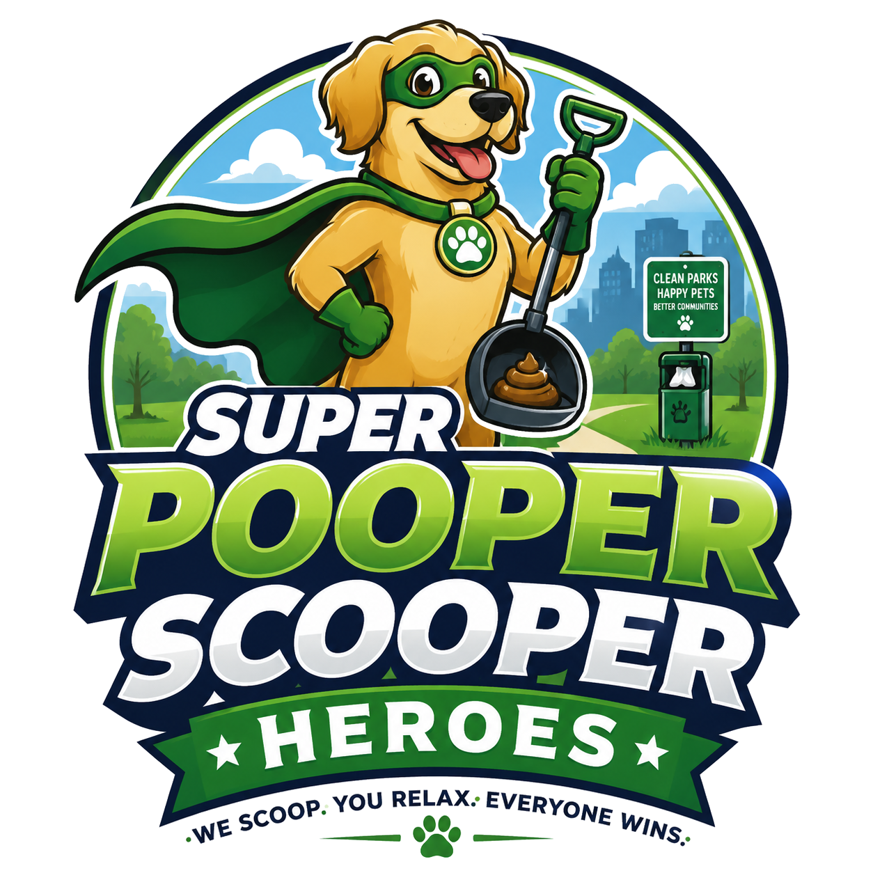 Super Pooper Scooper Heroes logo